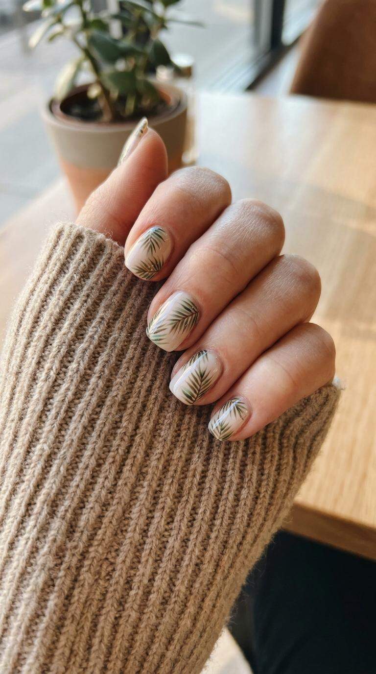 Coconut Palm Leaf Nails