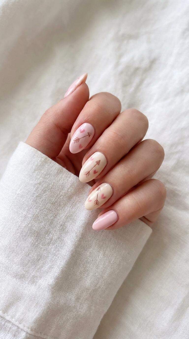 Cupid Arrow Nail Art Illustration