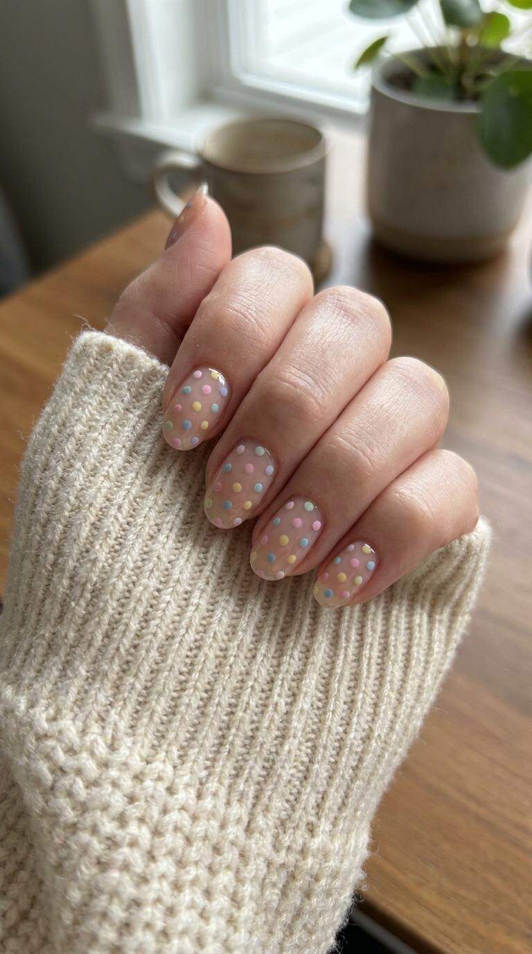 Cute Polka Dot Nail Stickers