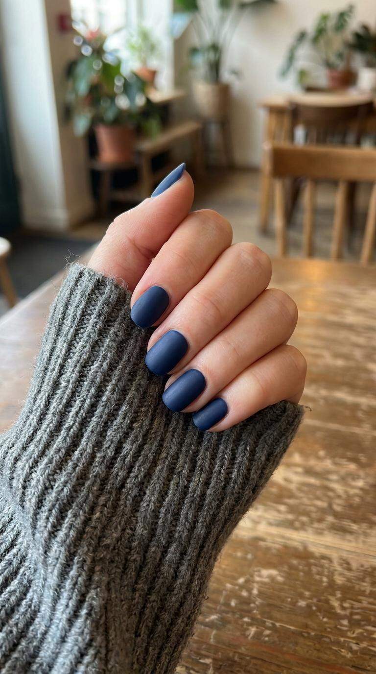 Dark Blue Matte Finish