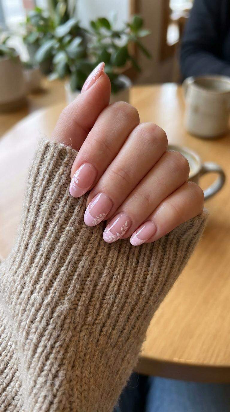 French Tip Nail Art with
