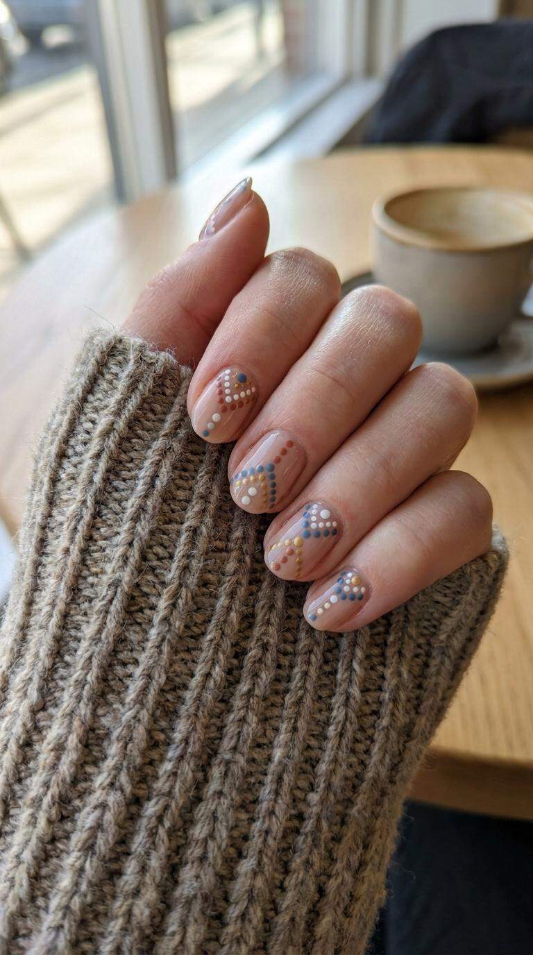 Geometric Dot Nail Art Designs