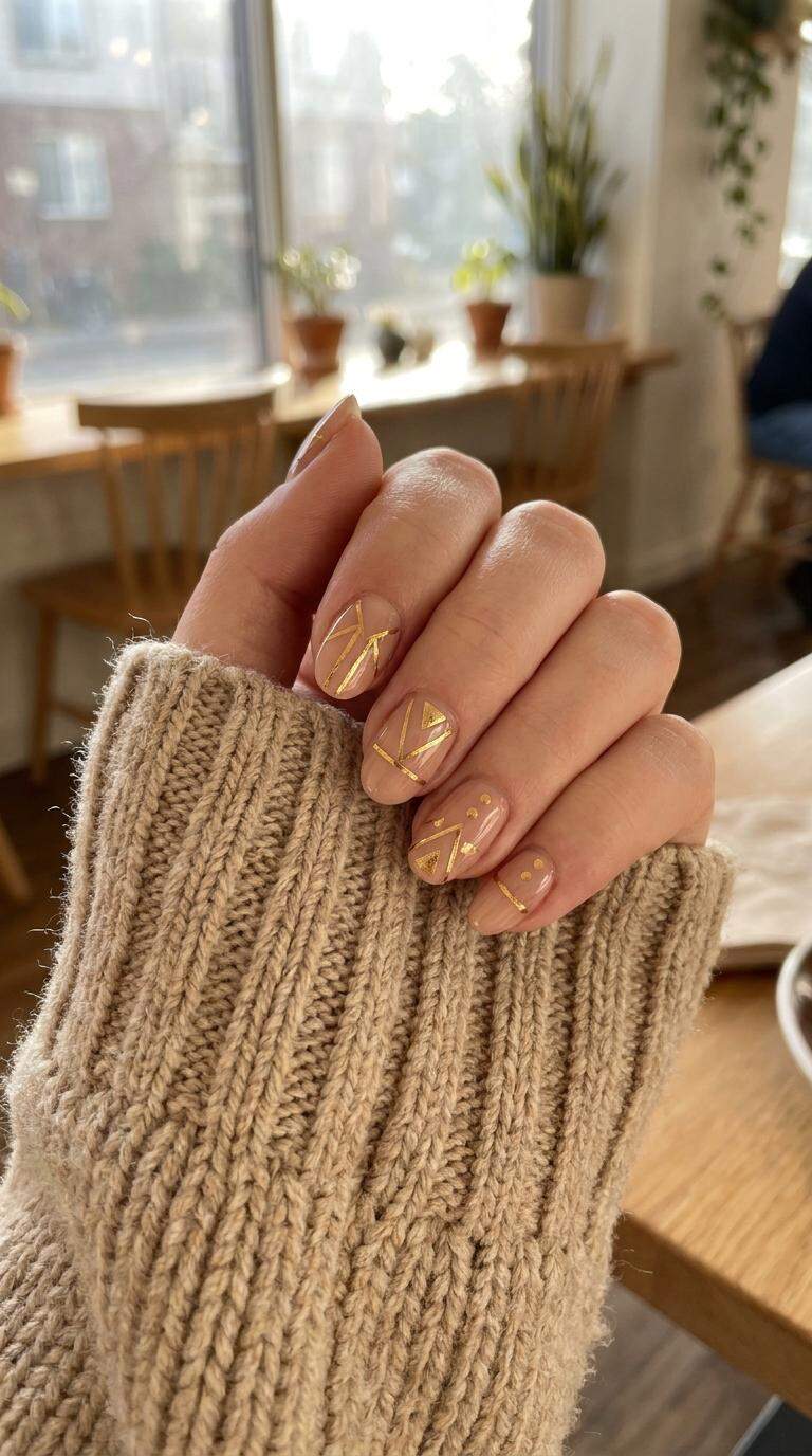 Geometric Gold Accents