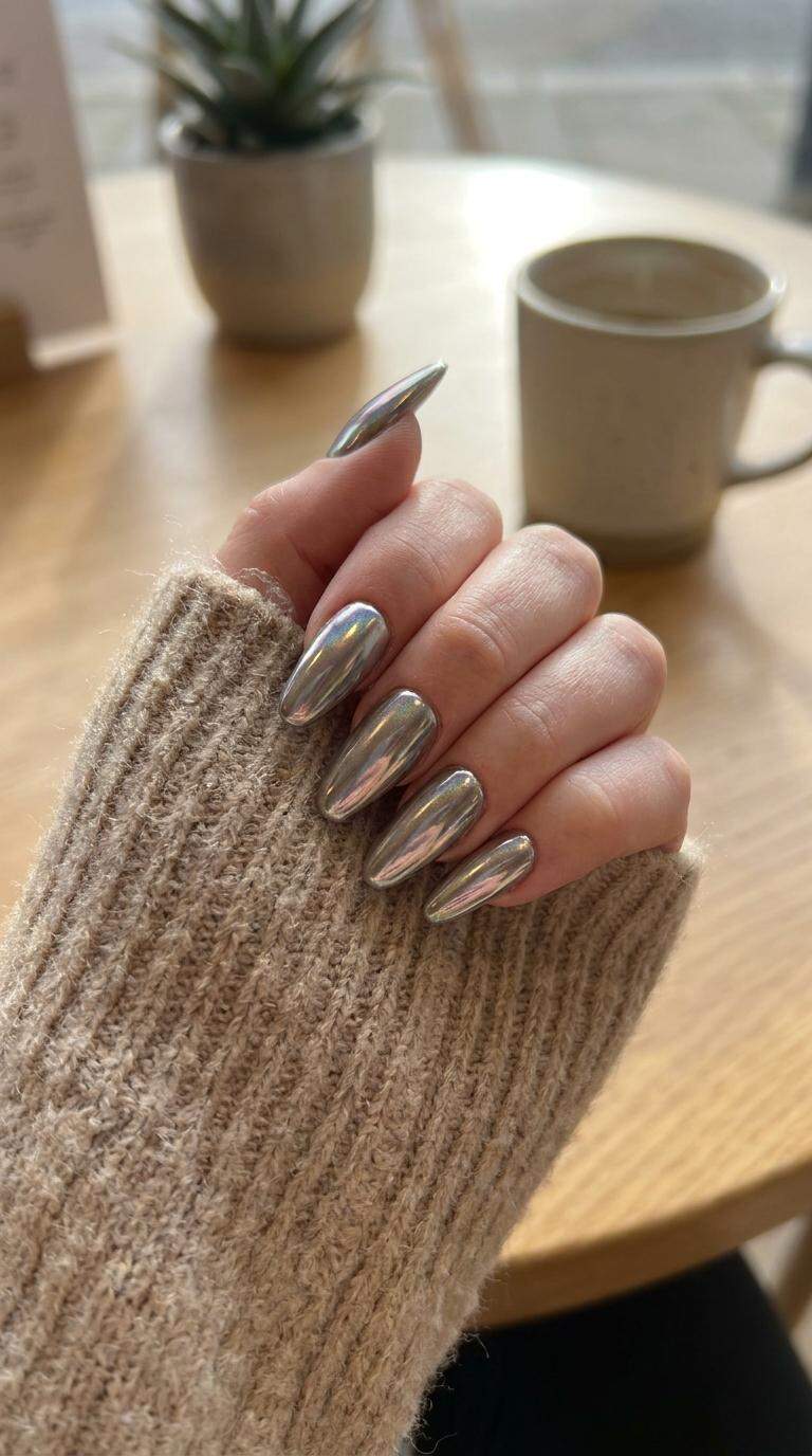 Glamorous Chrome Nails
