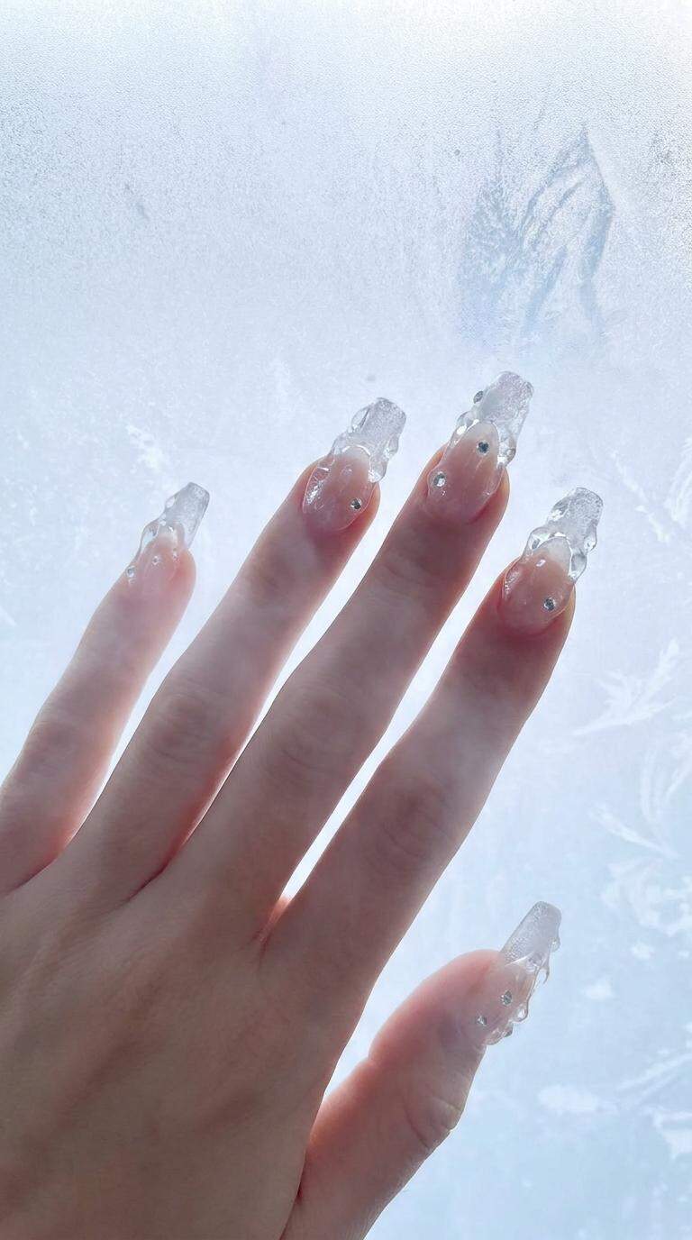 13 Dazzling Crystal Snowflake Nail Art Designs This Winter