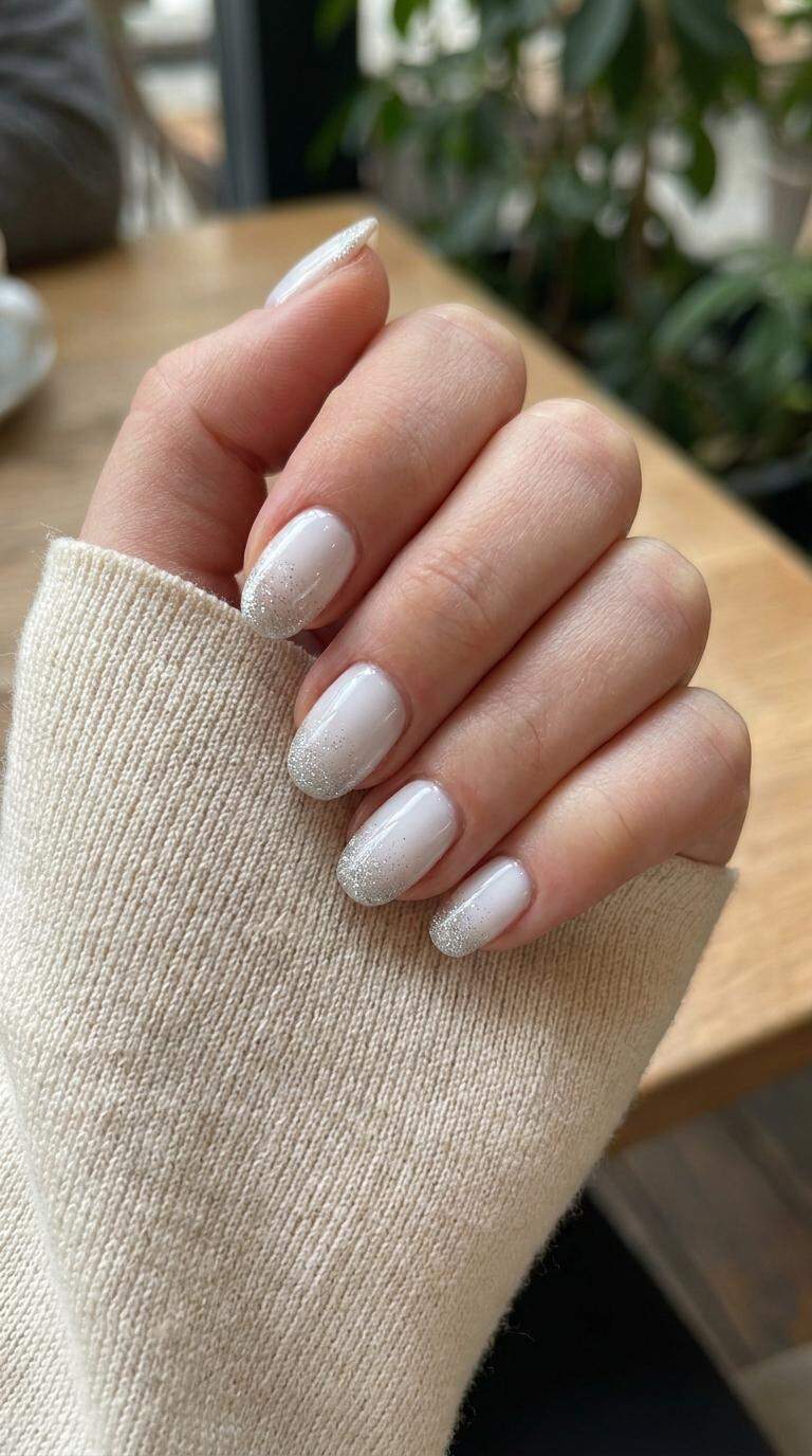 Glitter White Tips