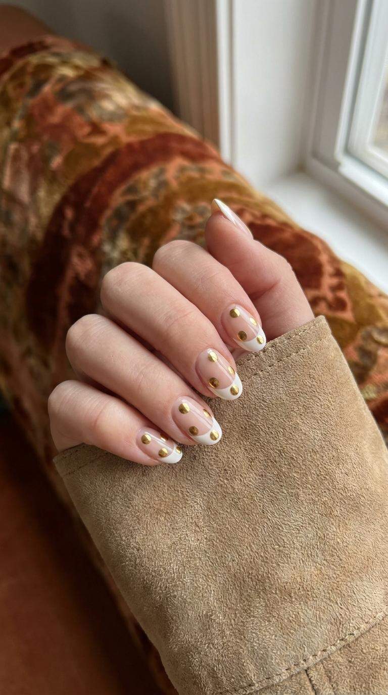 Gold Chrome Dots with French