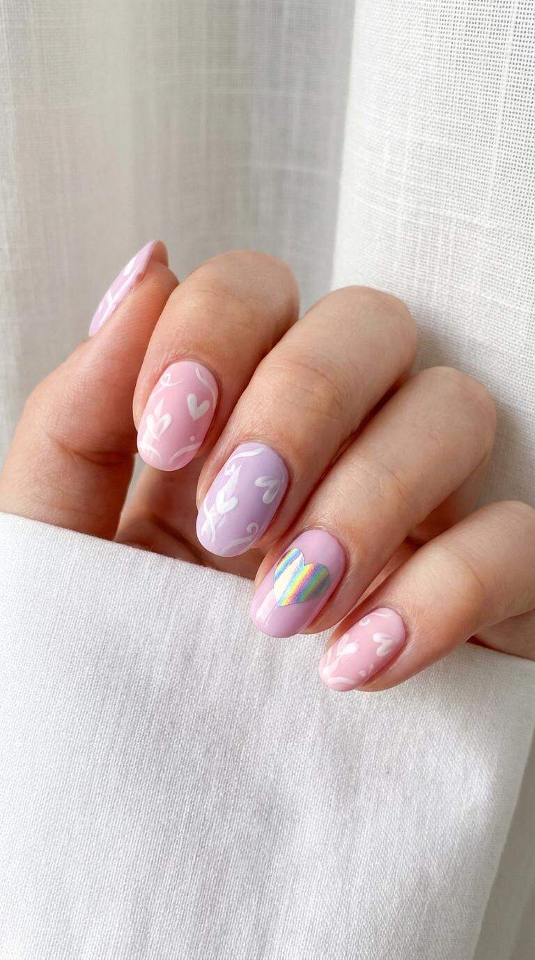 Heart-Shaped Holographic Accent