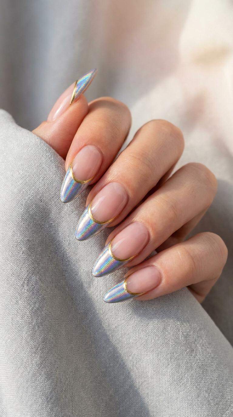 Holographic French Tips