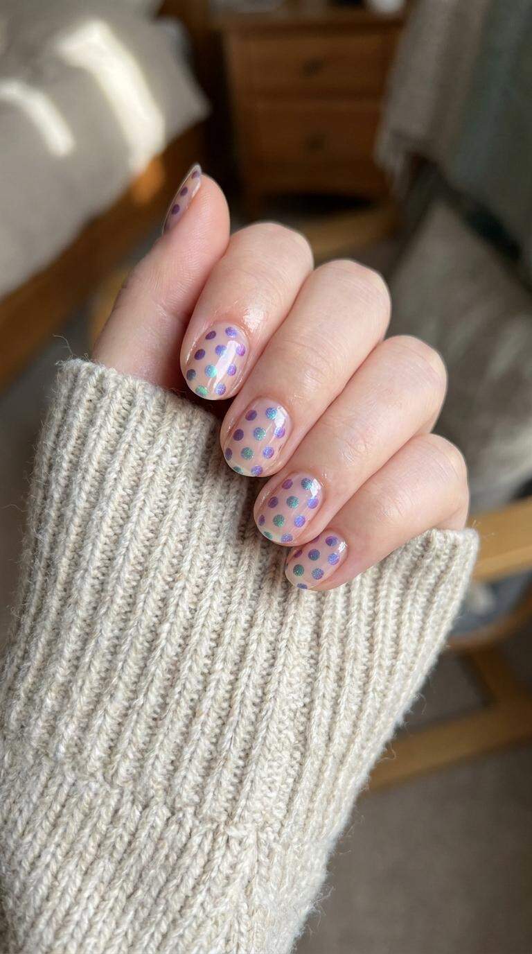 Iridescent Dot Stamping