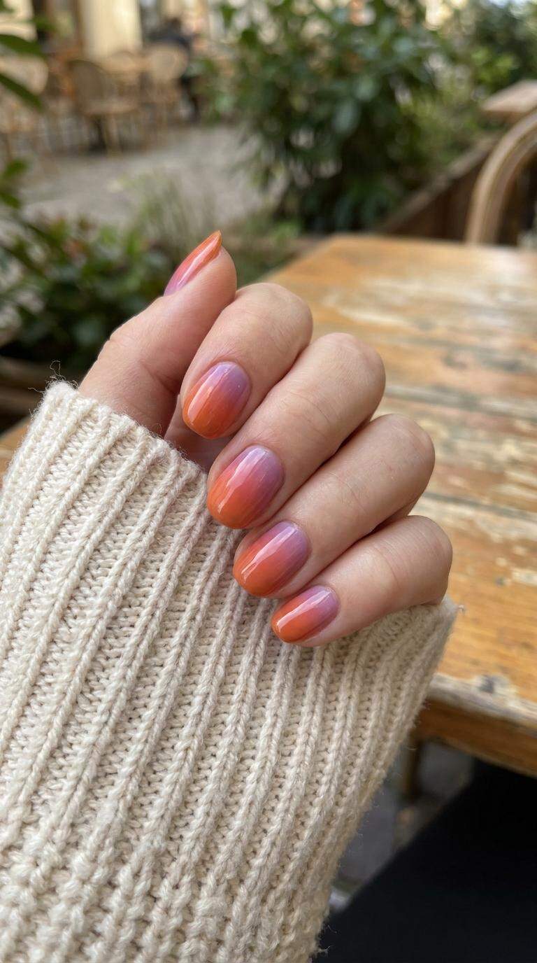 Island Sunset Ombre Nails