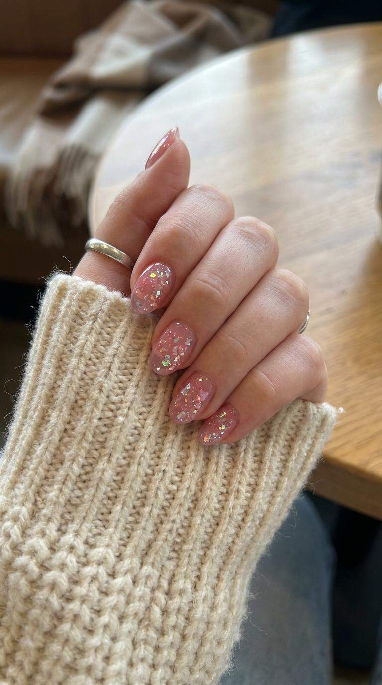 Jelly Glitter Nails