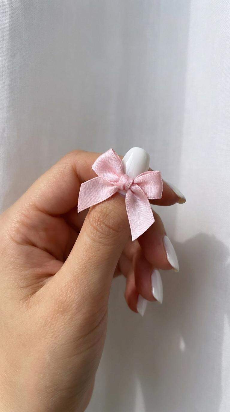 Large Pink Bow on White