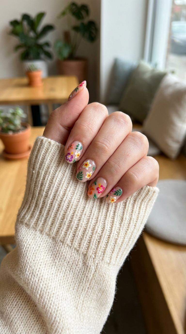 Lei Floral Nail Art