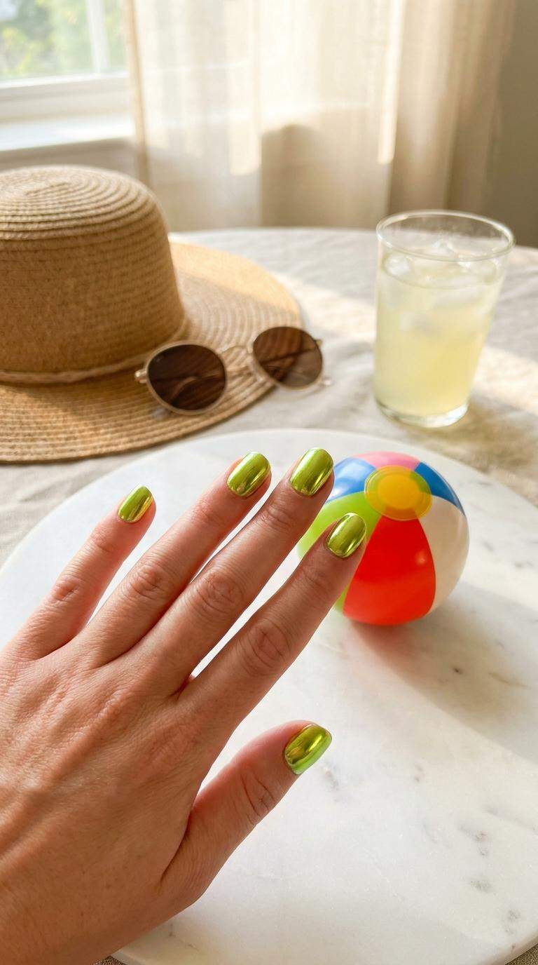 Lime Green Chrome Metallic