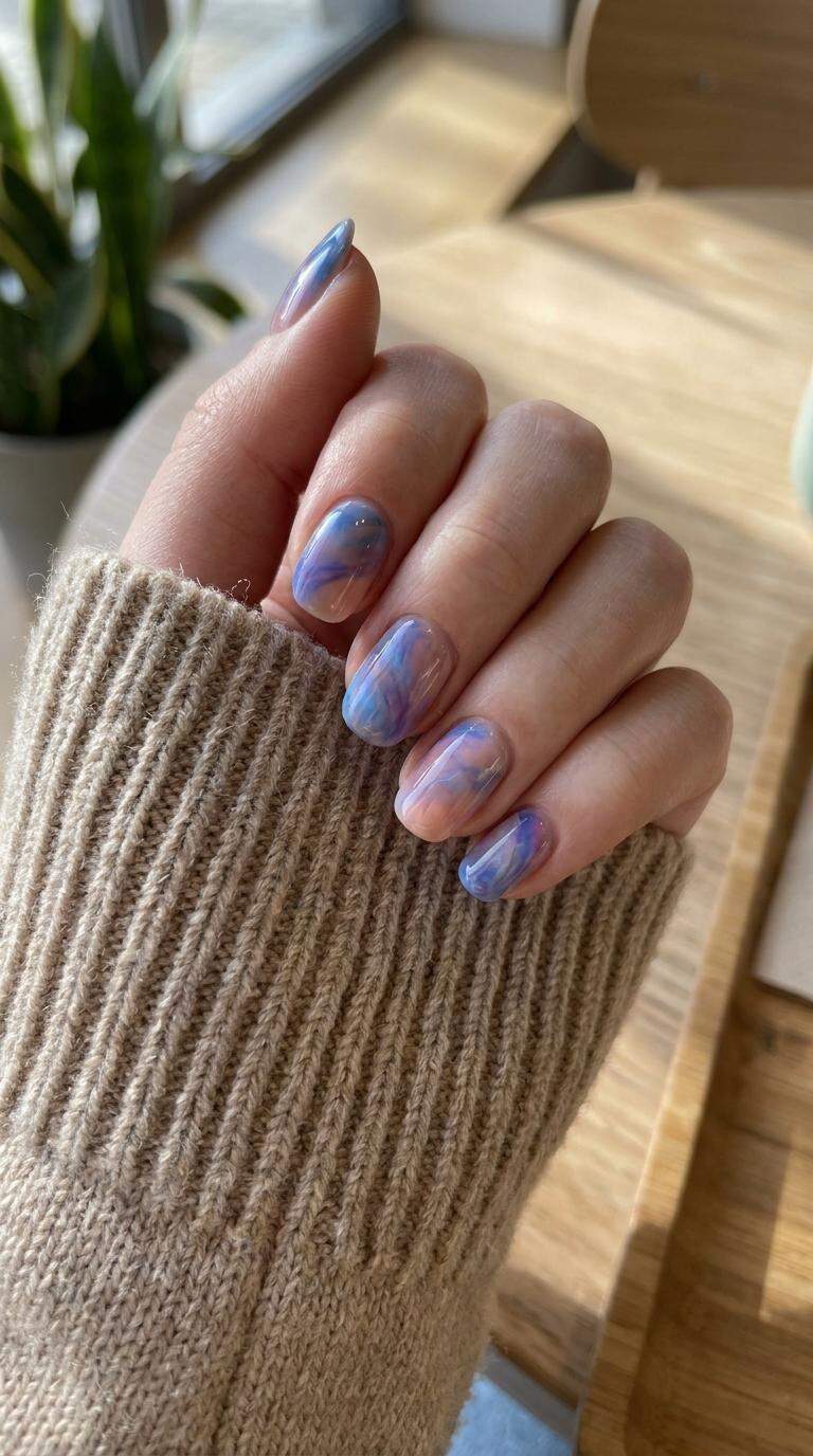 Marbled Gradient Nails