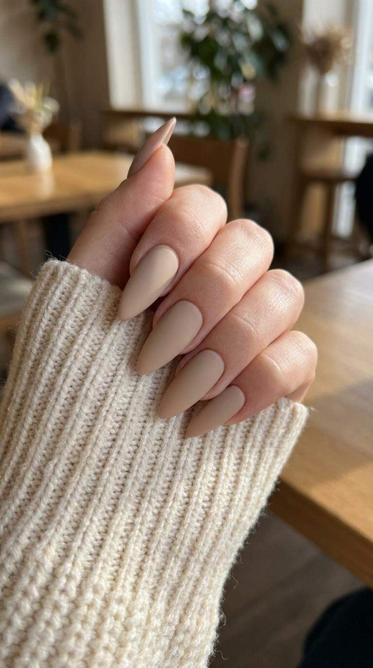 Matte Beige Stiletto
