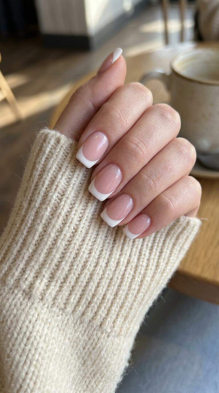Matte White French Tip