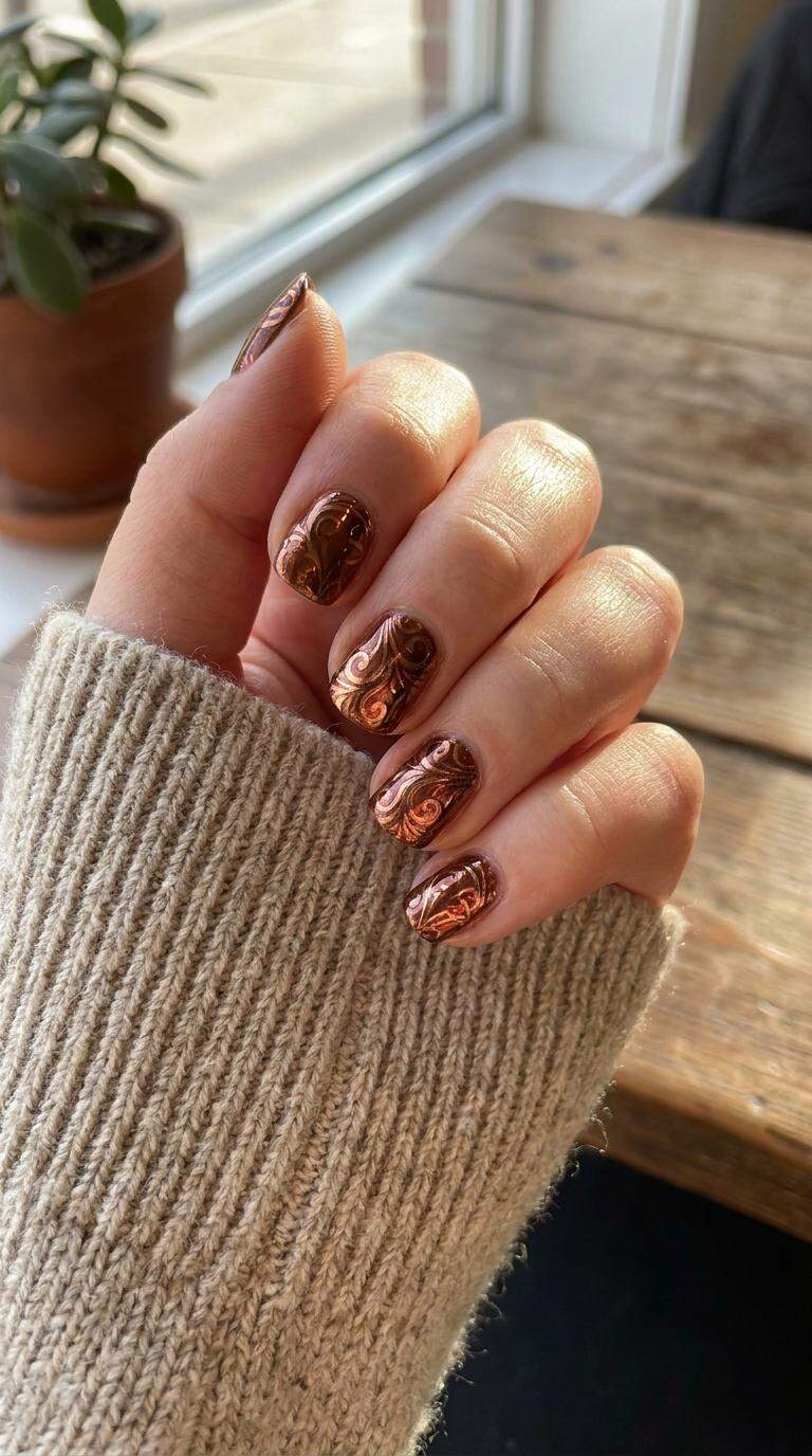 Metallic Bronze Stamping