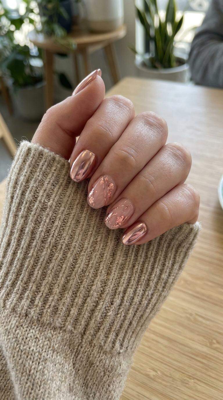 Metallic Rose Accent