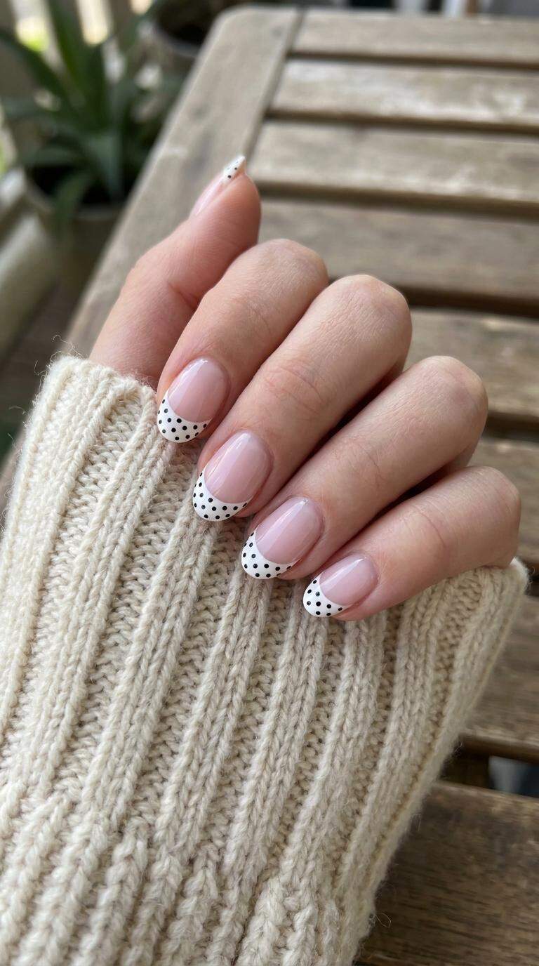 Mini Polka Dot French Tips