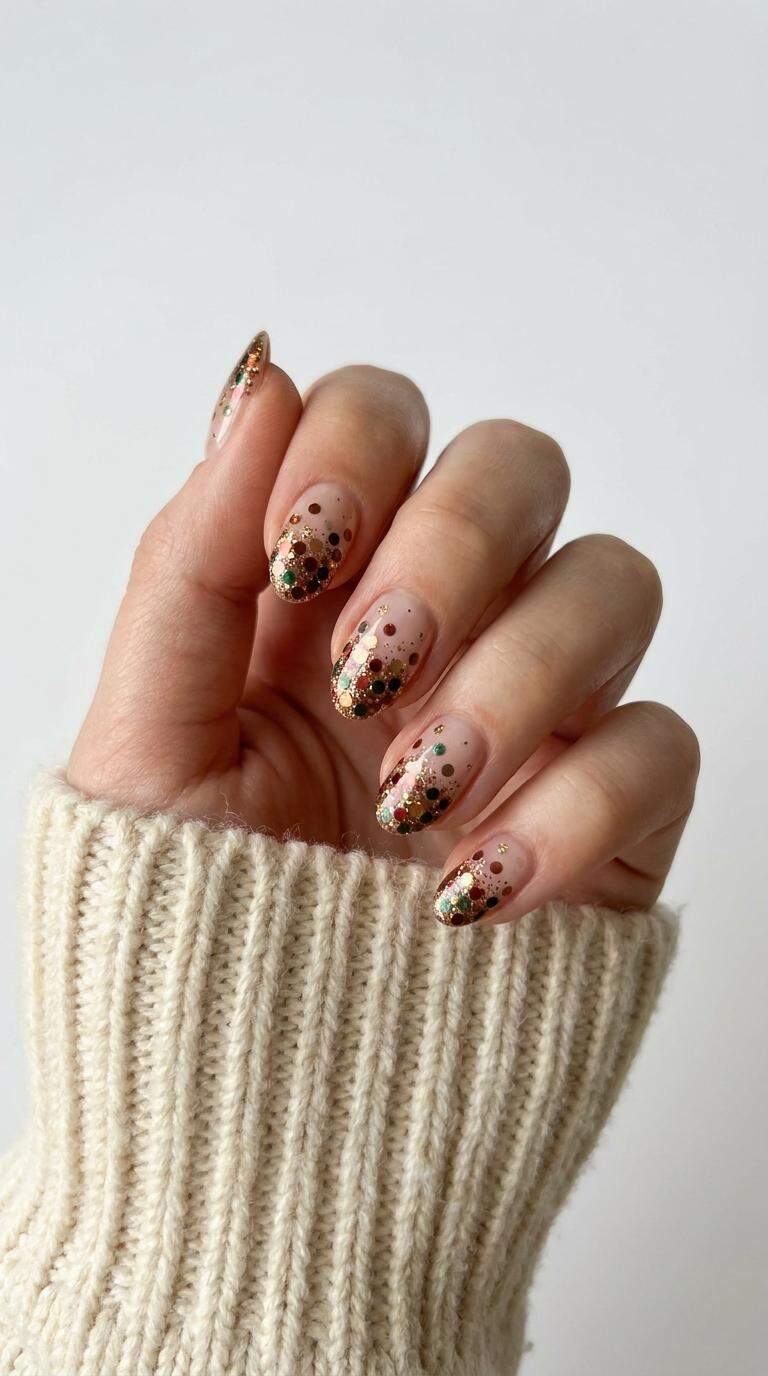 Multi-Colored Glitter Ombre Dots
