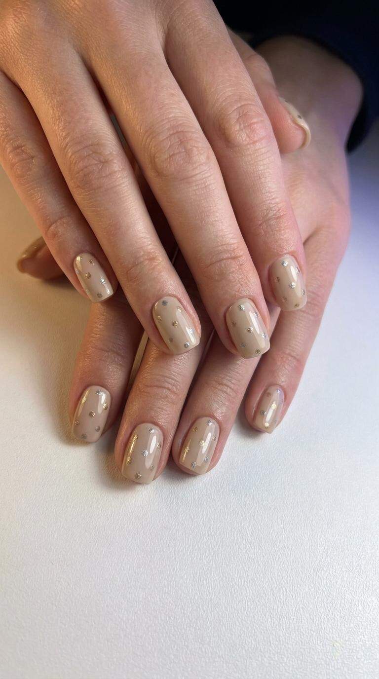 Neutral Beige Dots with Subtle
