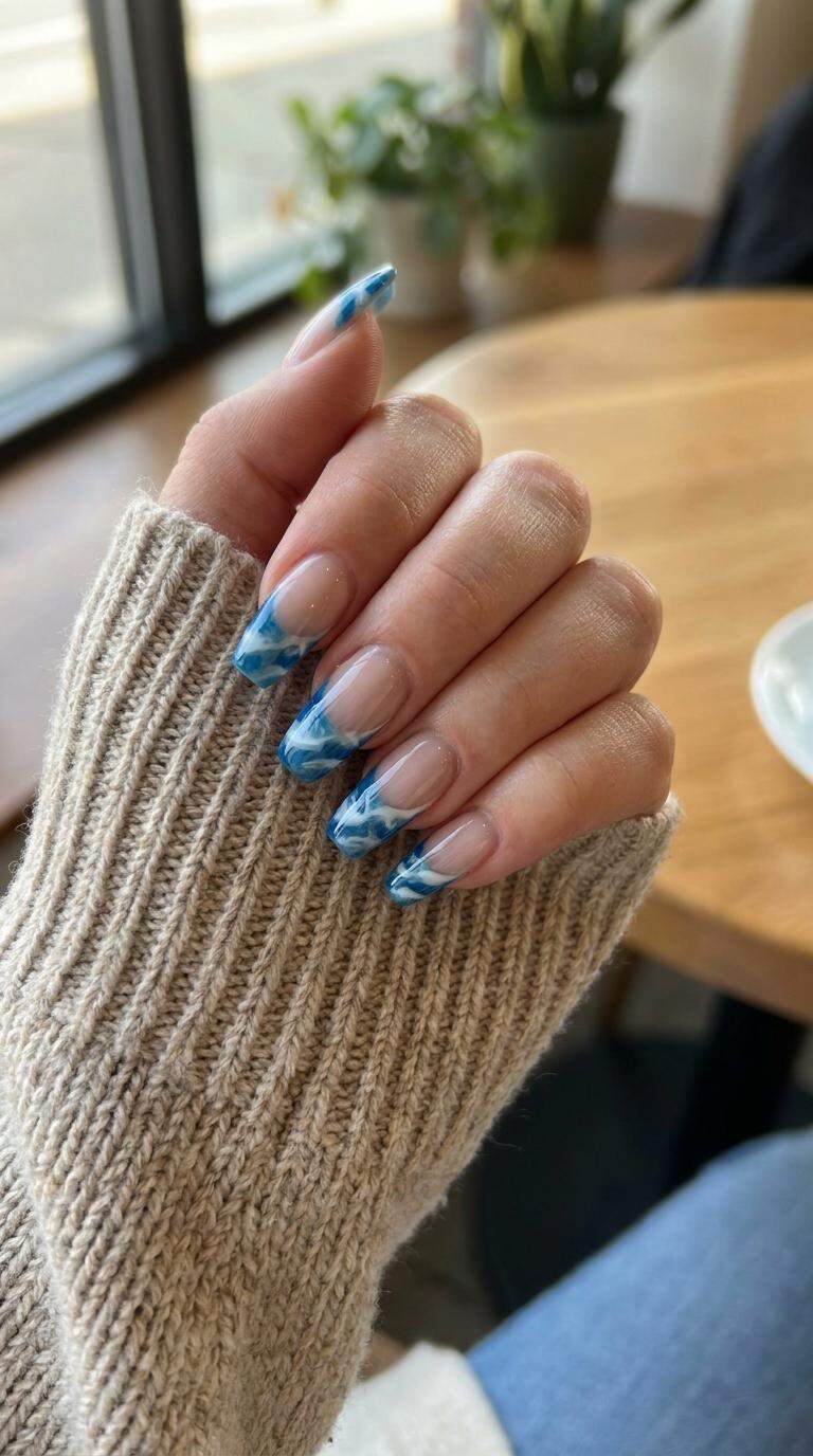 Oceanic Wave Nail Tips