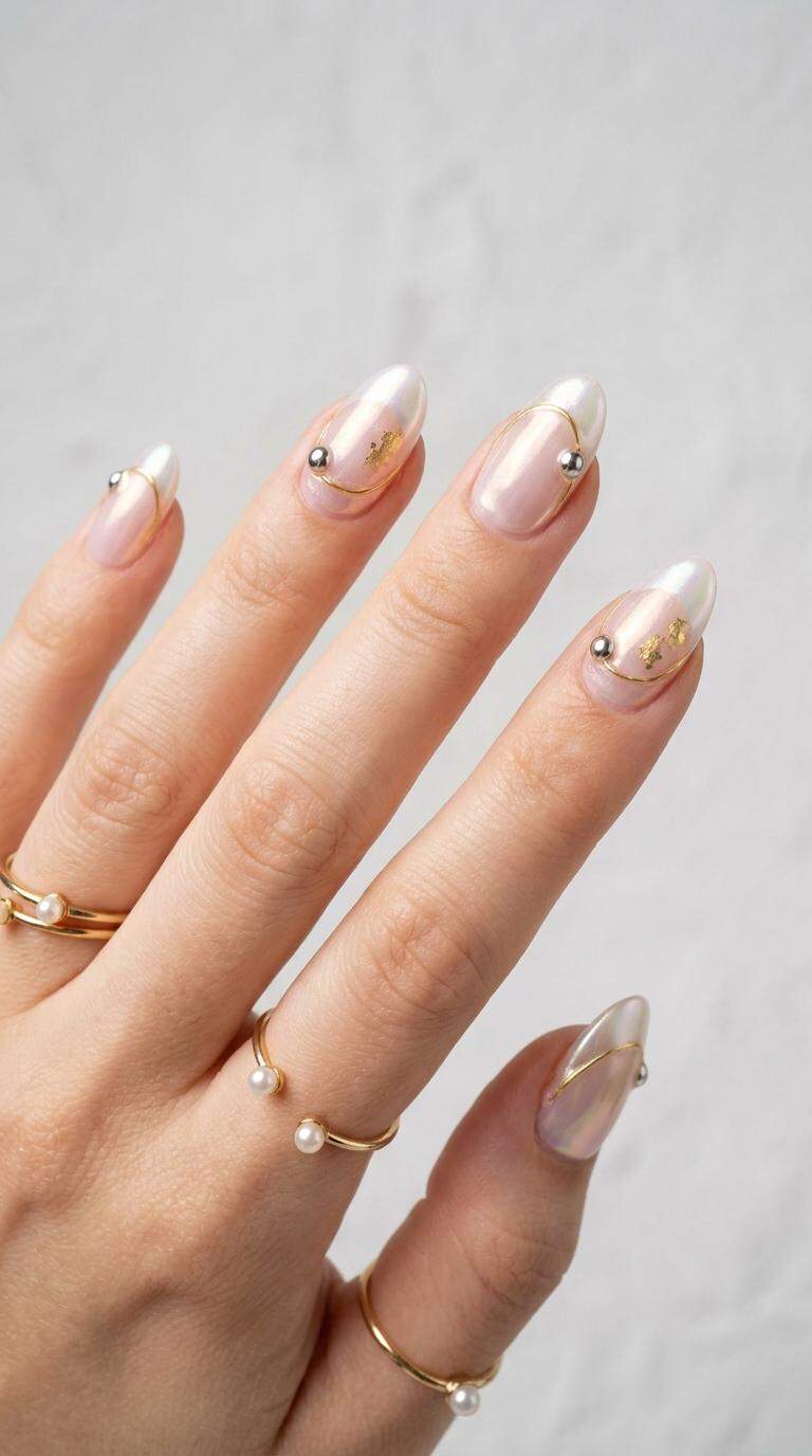 Pearlescent French Tips