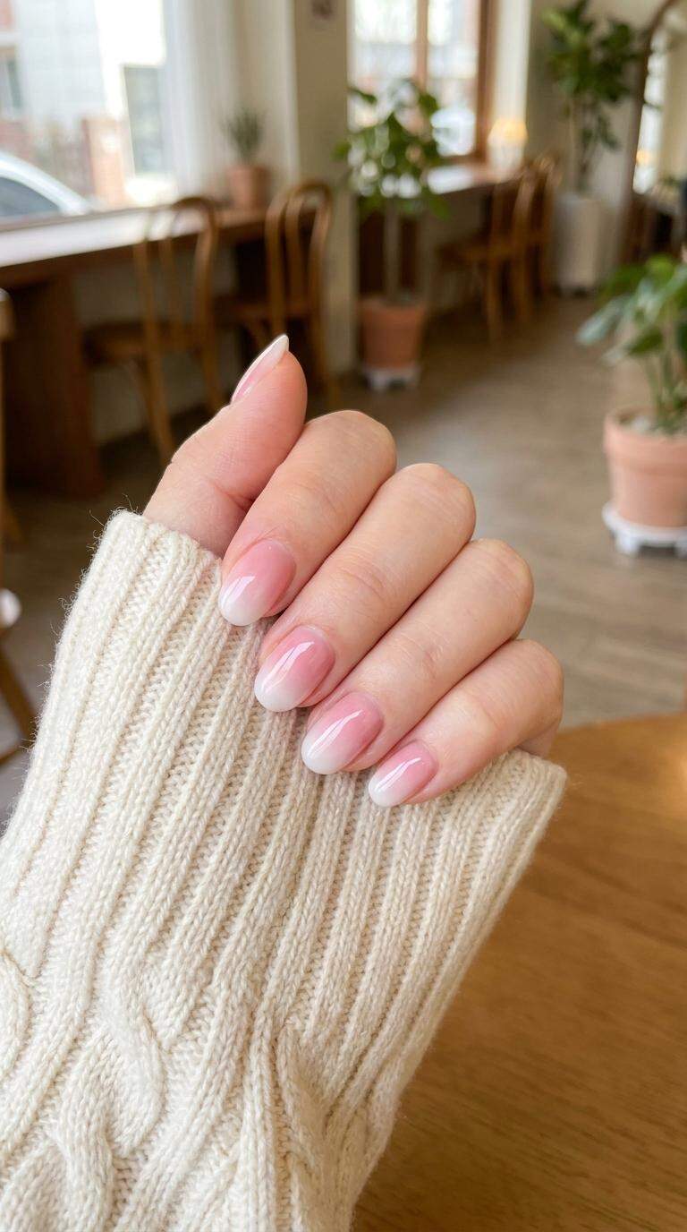 Pink and White Ombre