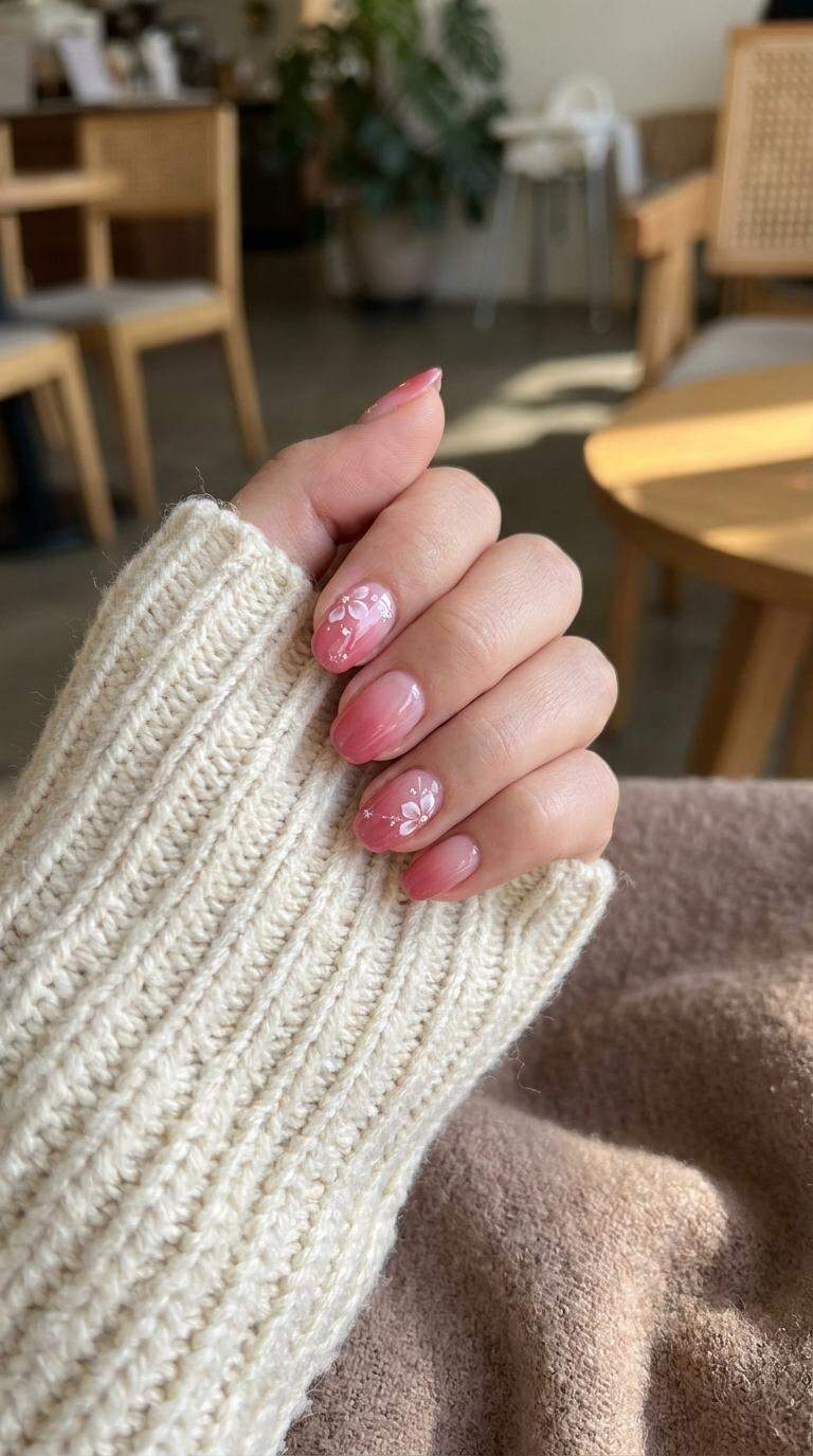 Pink Ombre Nail Polish with
