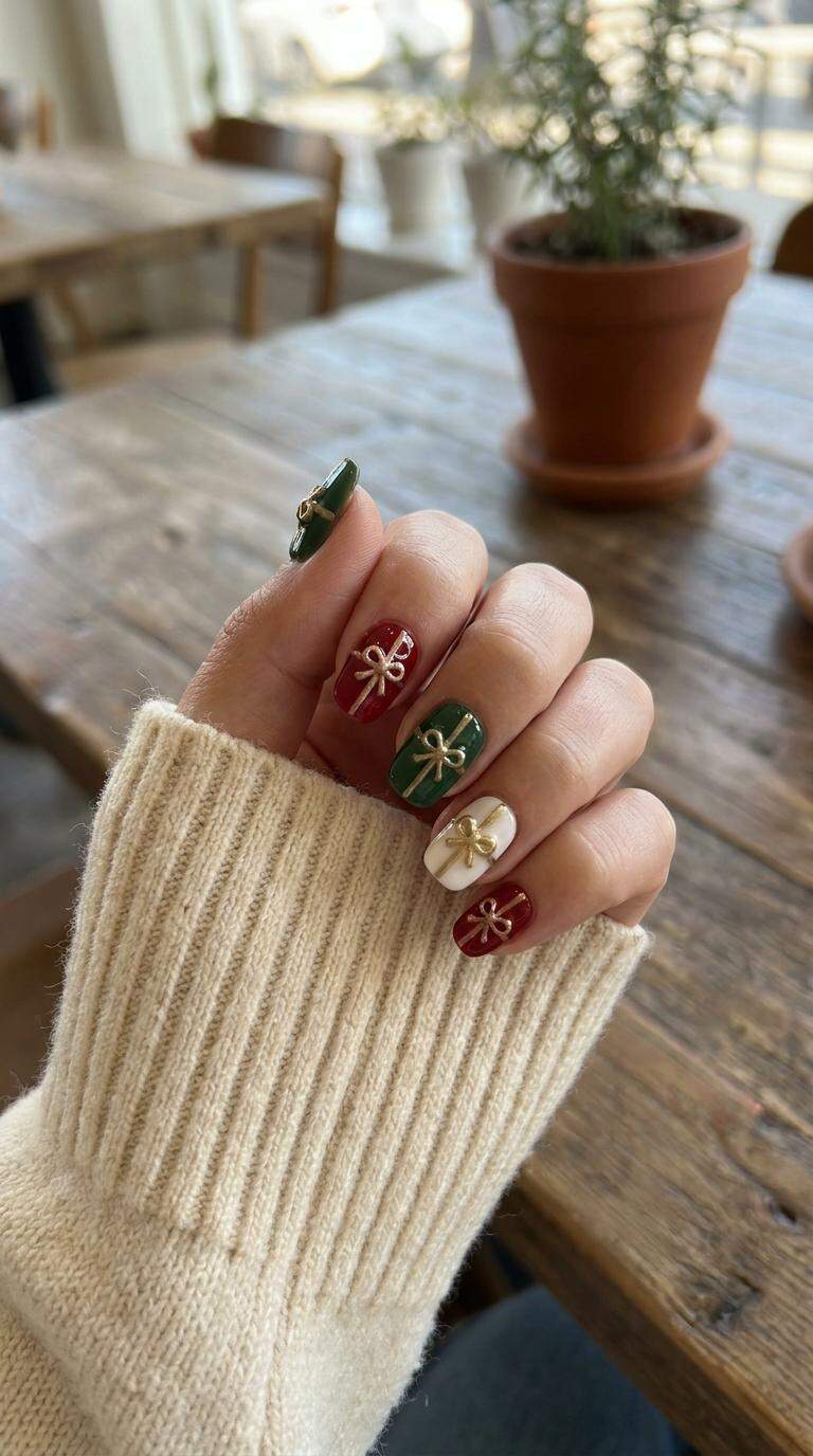 Present Box Nail Design