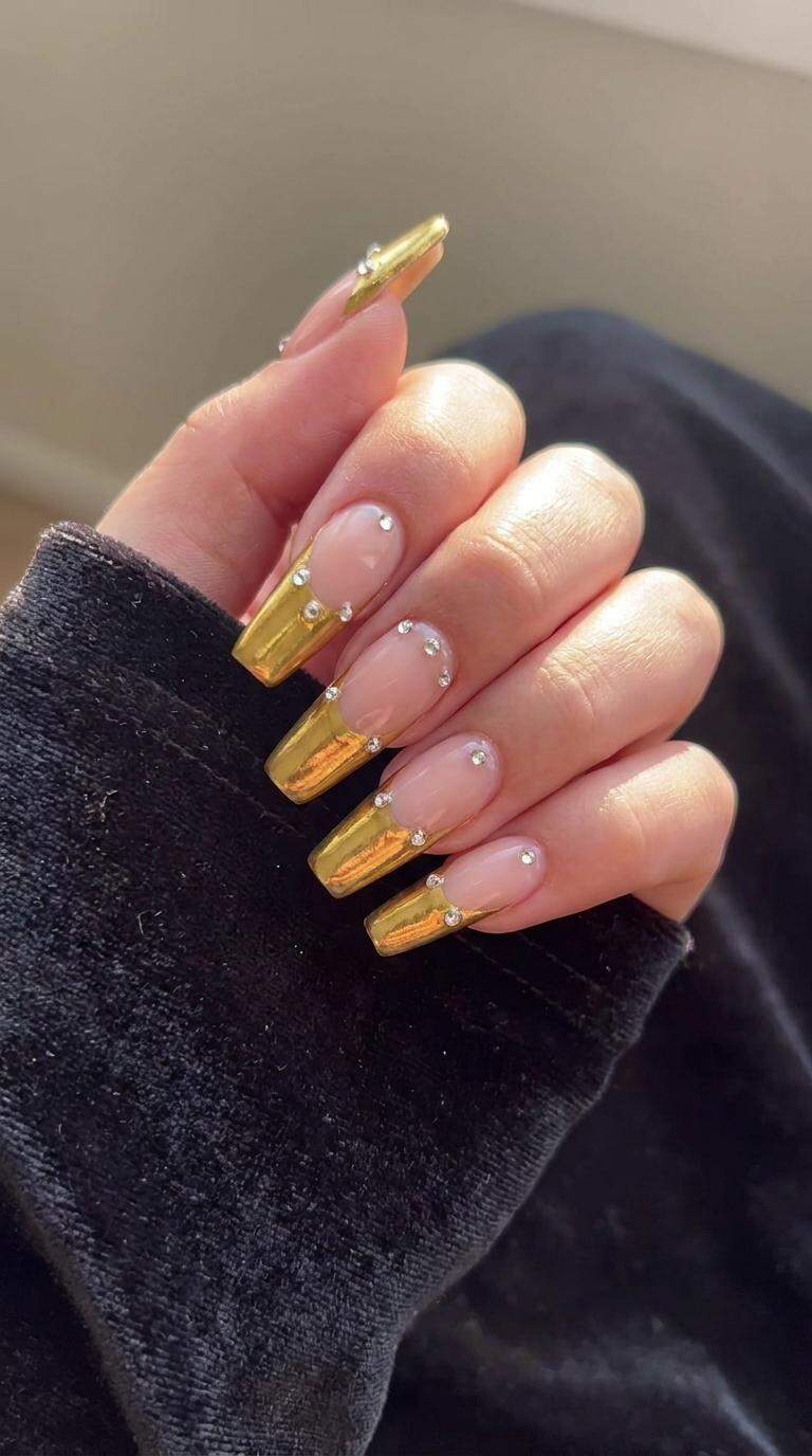 Rhinestone French Tips