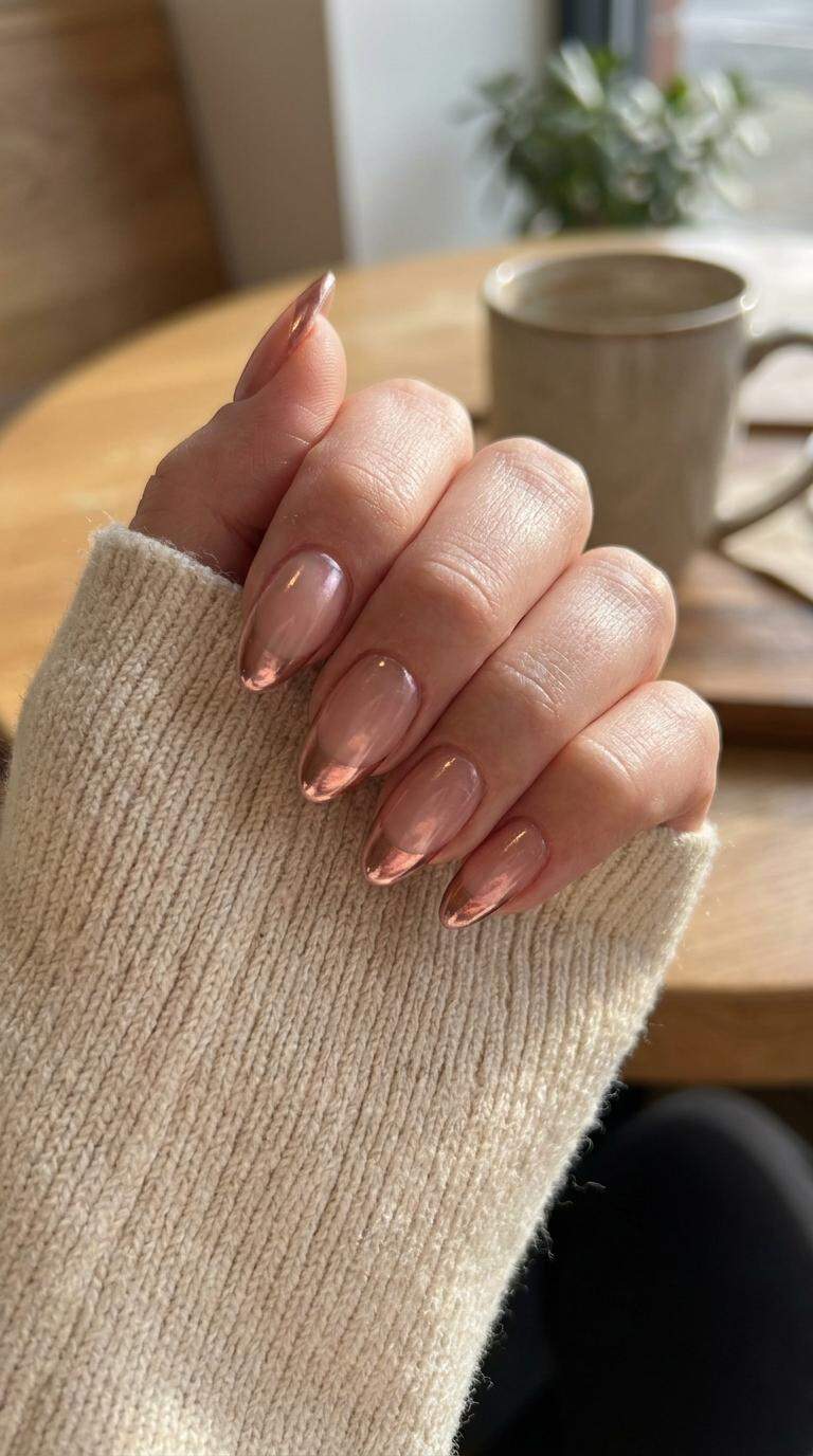 Rose Gold Almond Tip