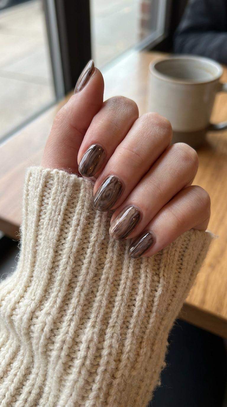 Rustic Woodgrain Nail Art