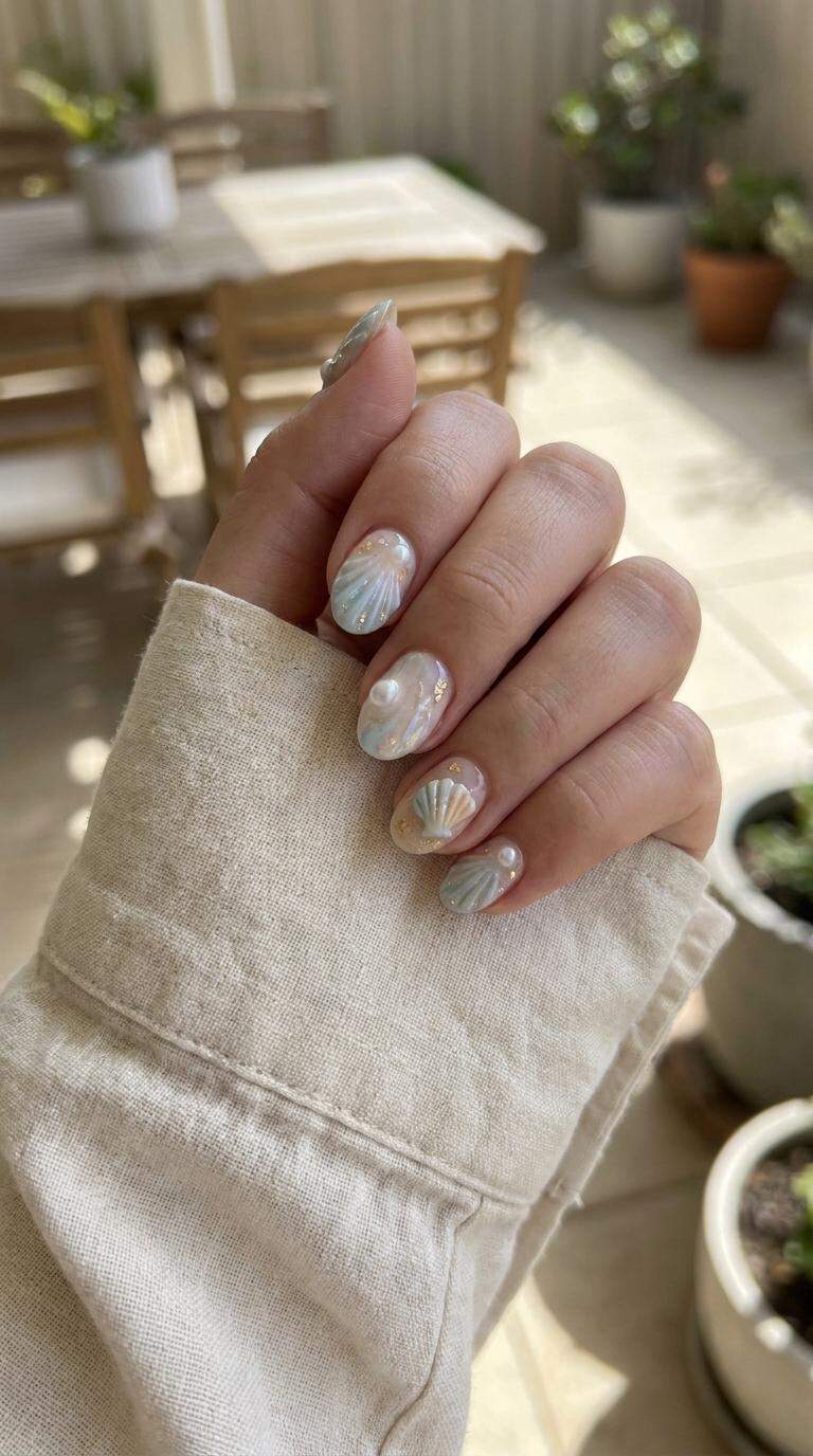 Seashell Nail Designs for Summer