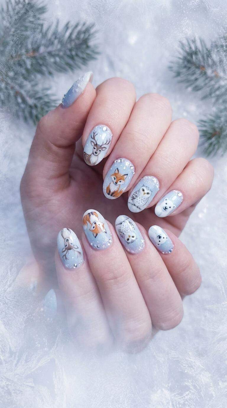 Snowy Forest Animals