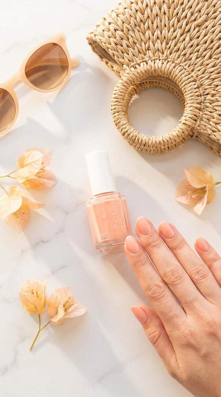 Soft Peach Pastel Sheer
