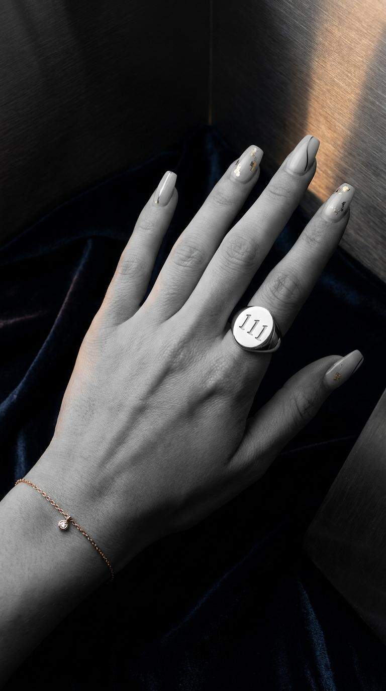 Sterling Silver Angel Number Signets