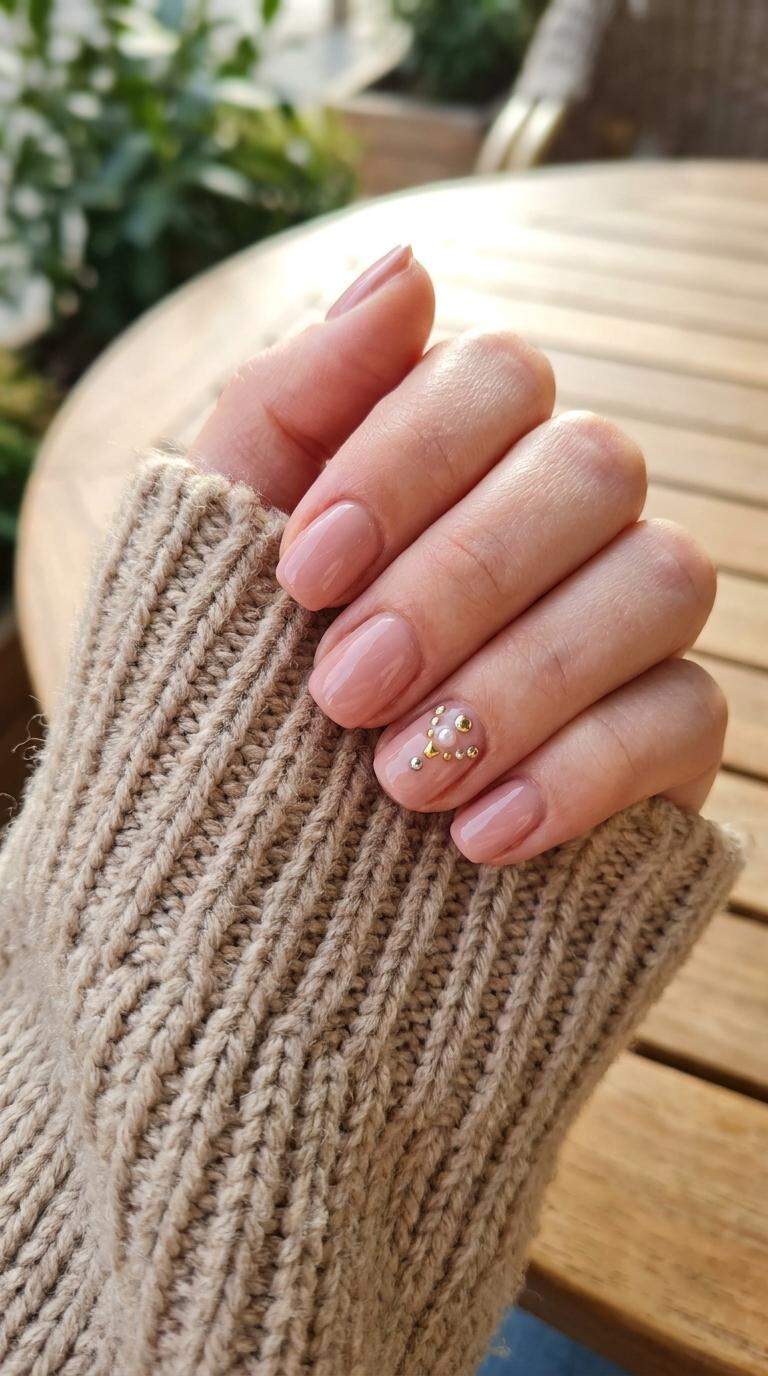Studded Bead Accent Nail