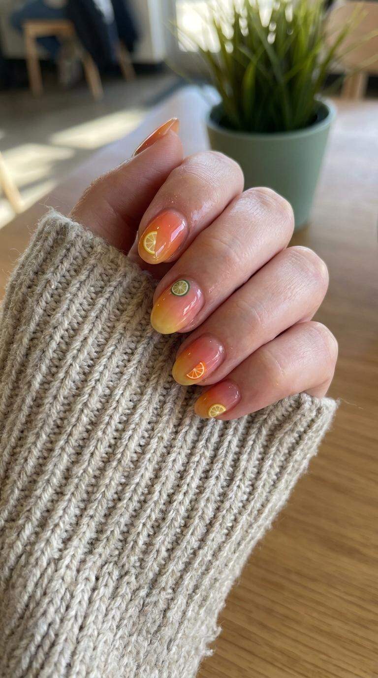 Sunkissed Citrus Nails