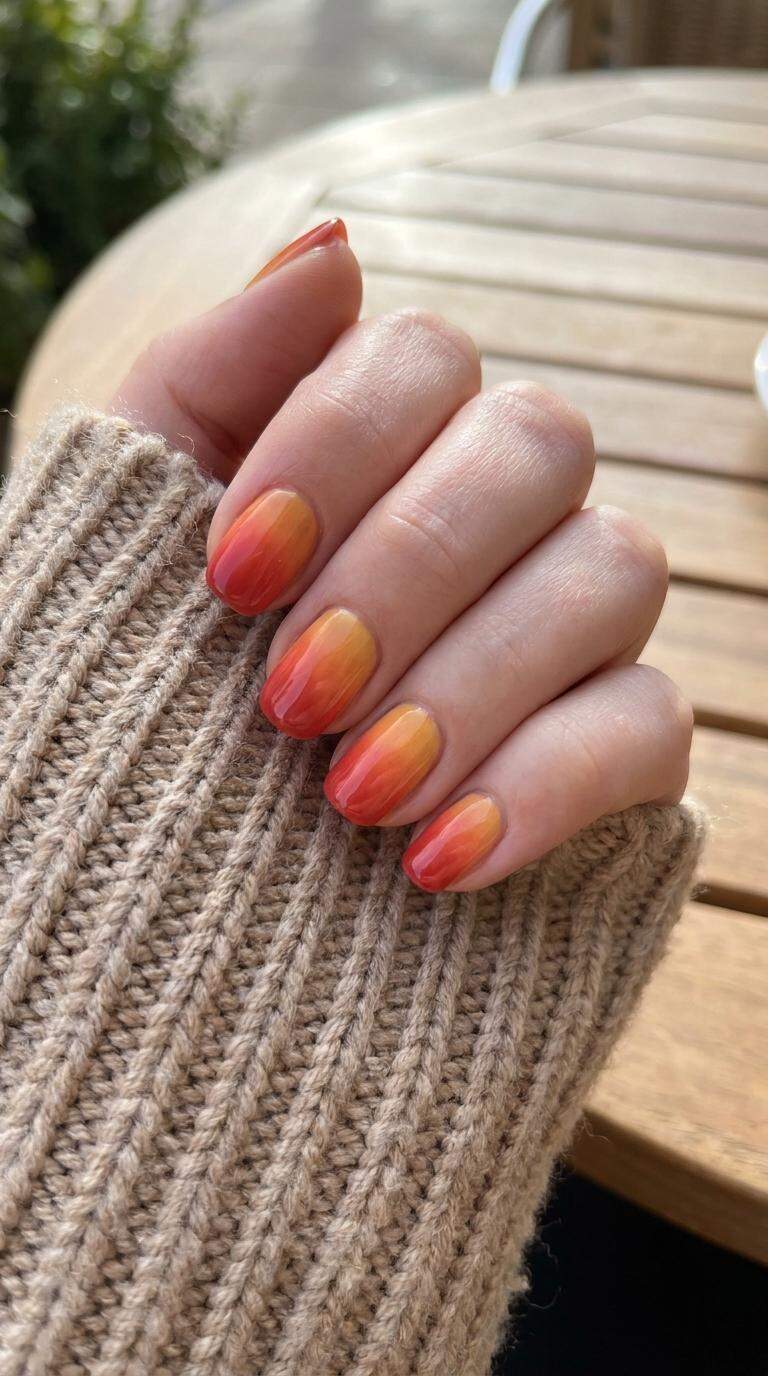 Sunset Ombre Nails