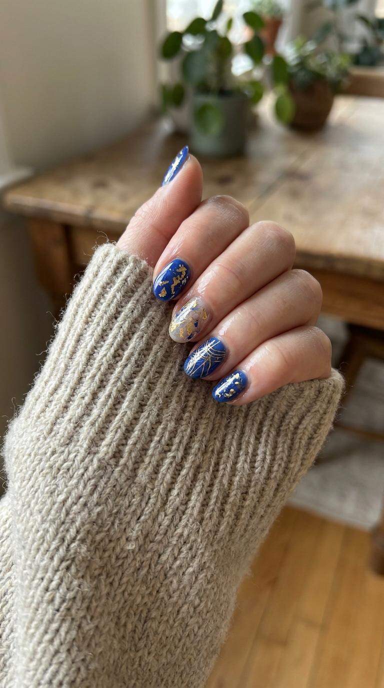 Blue and Gold Accents