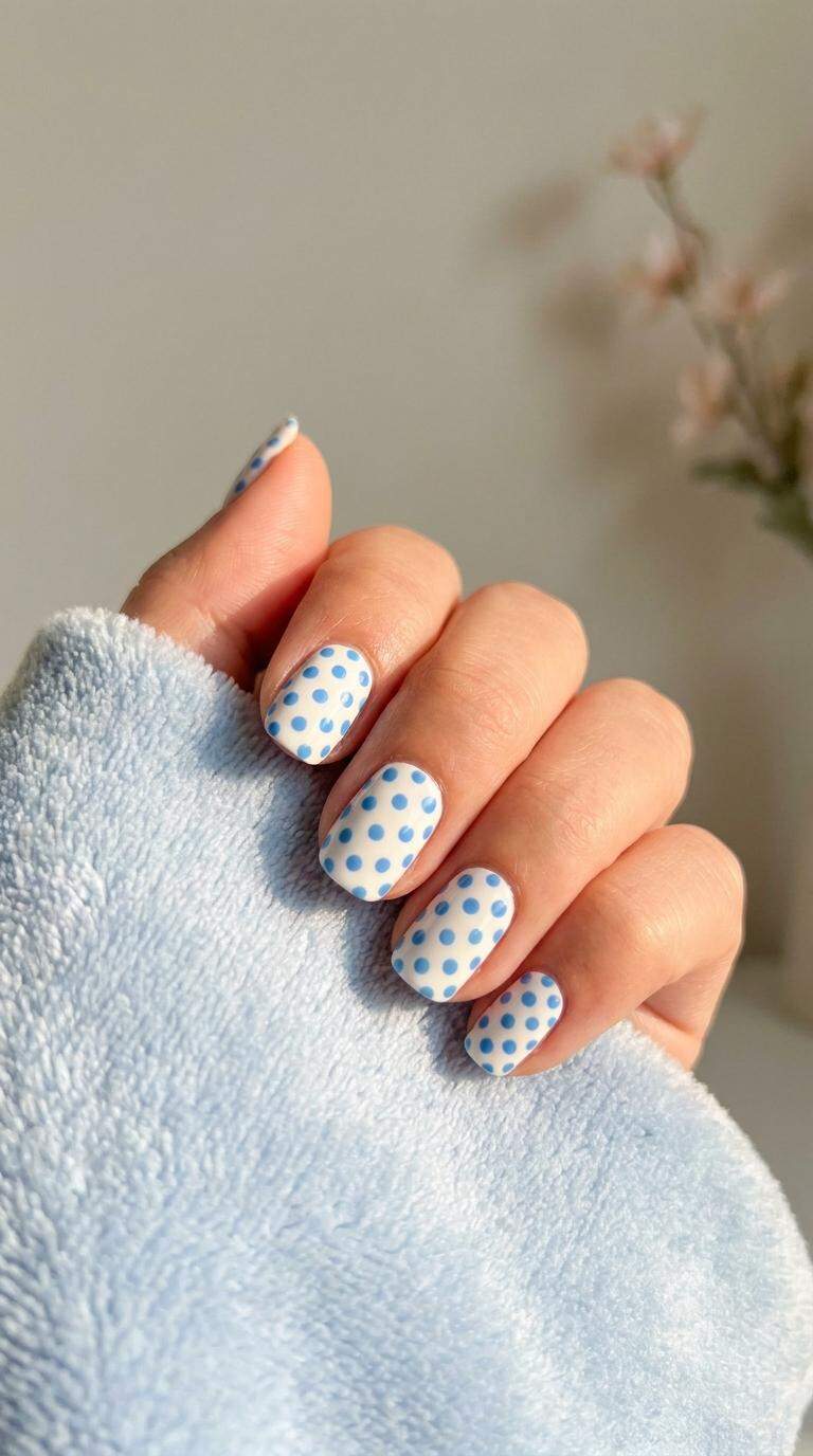 Blue Dot White Base