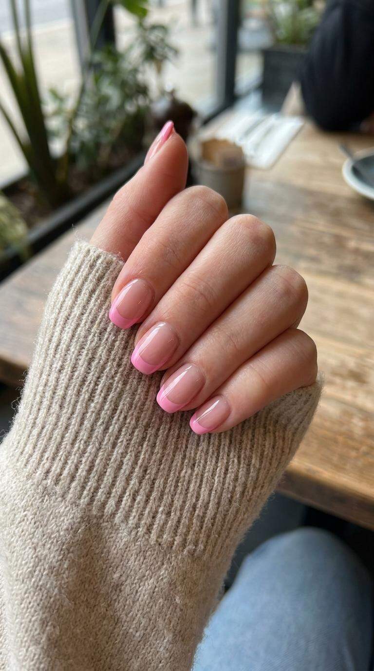 Bubblegum Pink French Tips