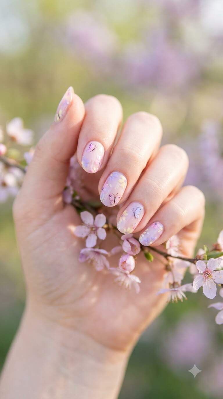 Butterfly Kisses Nail Art