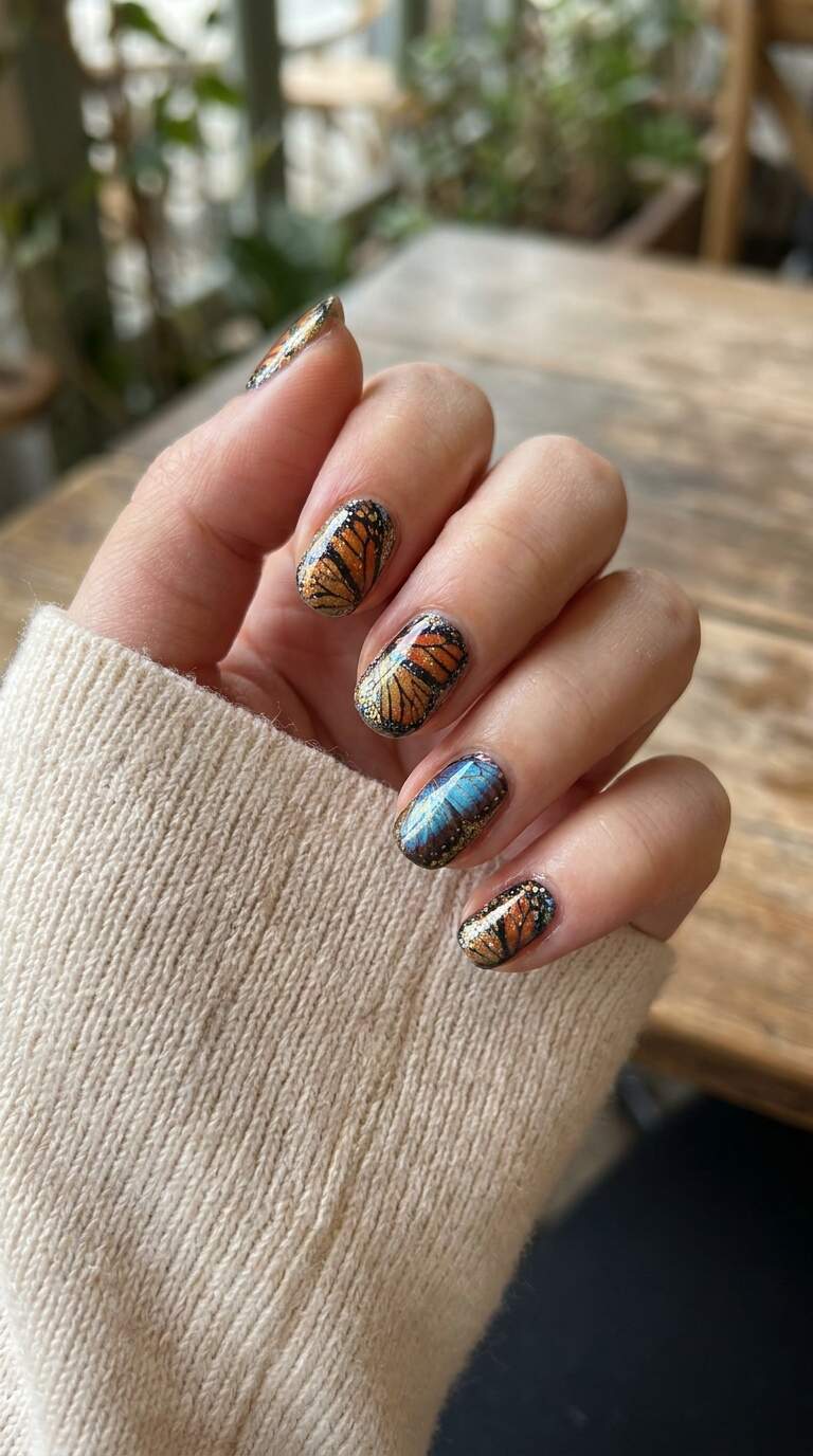 Butterfly Wing Nail Art