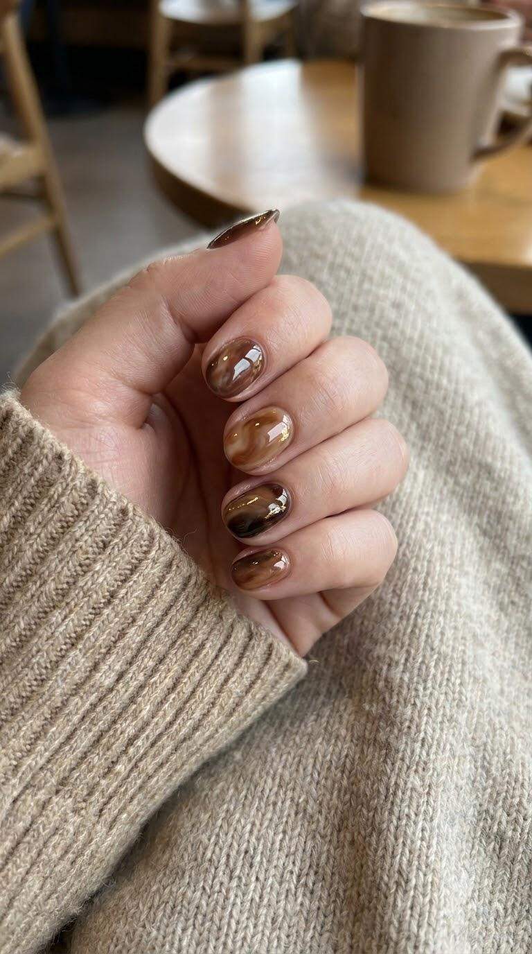Chocolate Mocha Nails