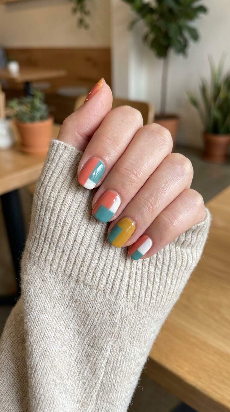 Color Blocking Nails