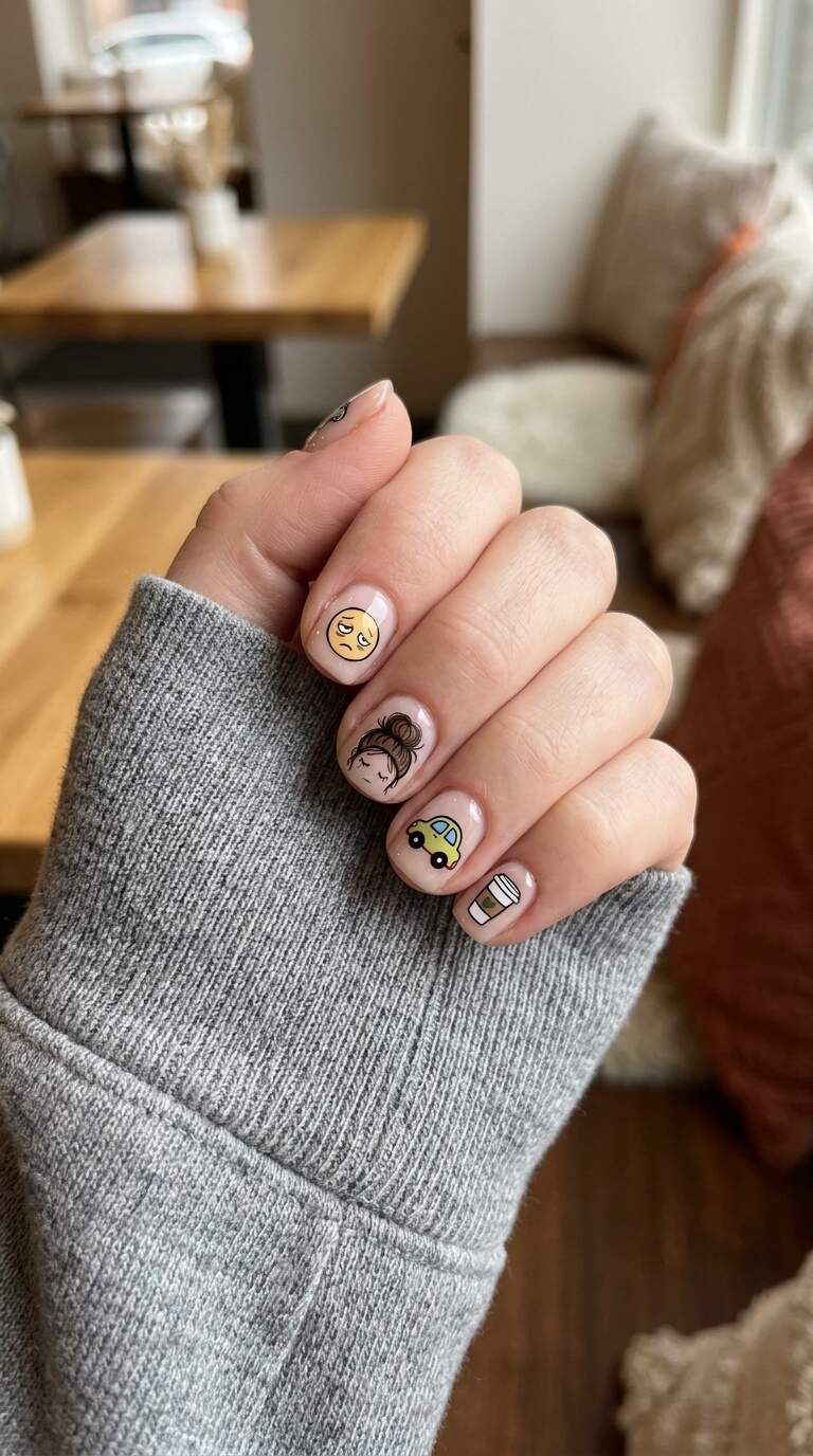 Funny Parenting Memes Nail Art
